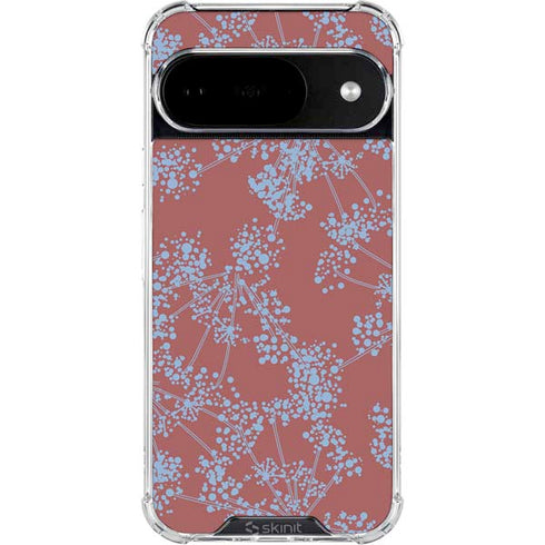 Airy Blue Floral Google Pixel 10 Clear Case